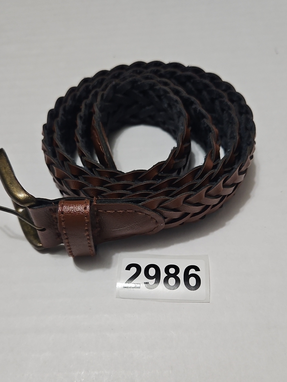 Braided Leather Belt for Women- Brown Size M/L - Picture 8 of 8